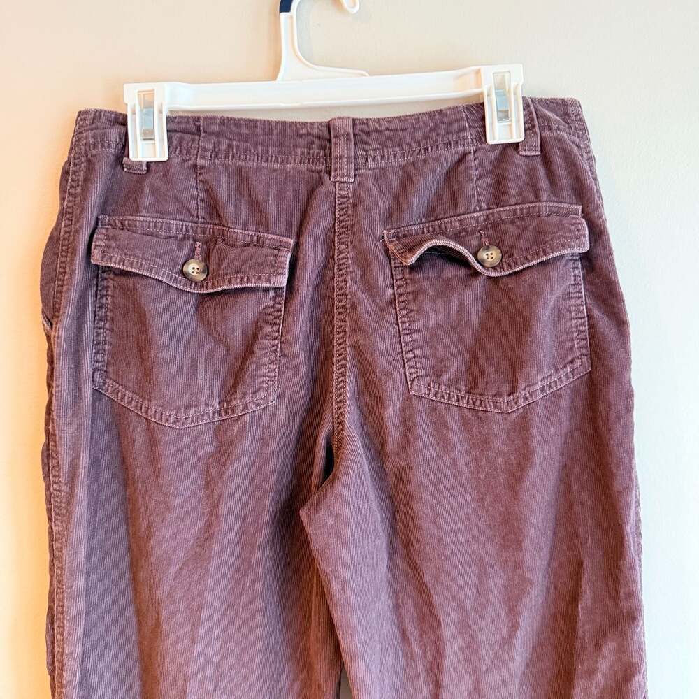 L.L.Bean Women's Purple Corduroy Straight Leg Pants Size 10M Tall - Picture 4 of 6